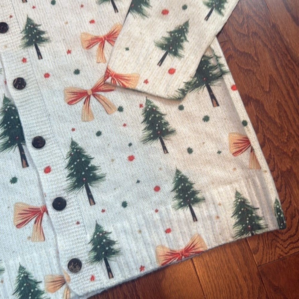 LAST ONE Christmas Trees & Bows Cardigan
Christmas Sweater - Picture 8 of 13